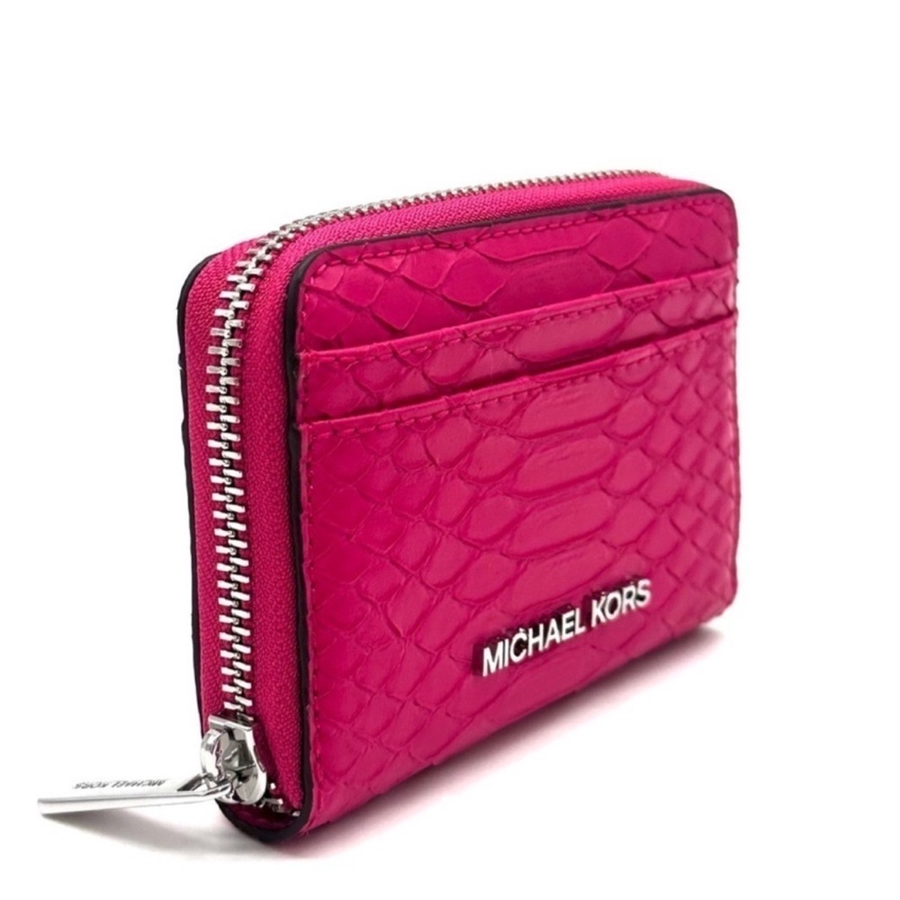 Michael Kors Medium ZA Card Case Wallet Electric Pink Multi - Picture 4 of 9